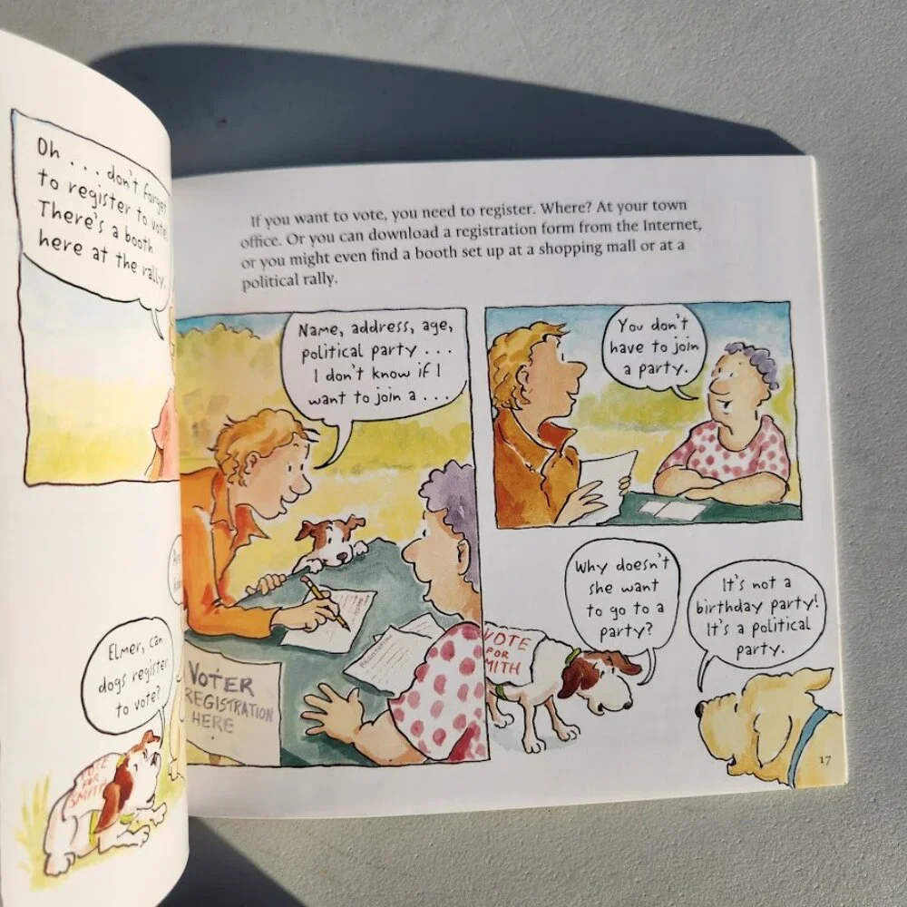 Vote by Eileen Christelow Paperback Book Election Day Comicbook Comic Book  ISBN